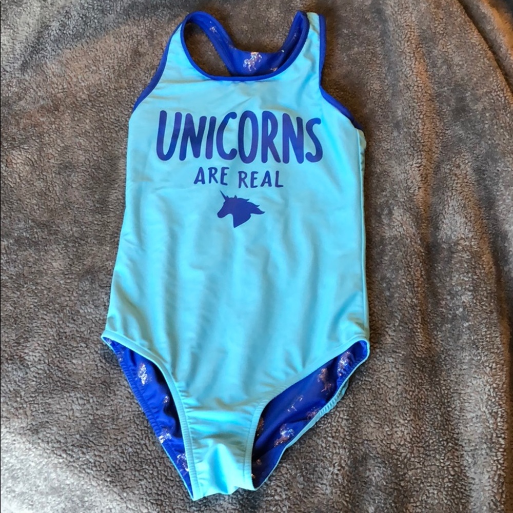 Reversible one-piece Justice swimming suit